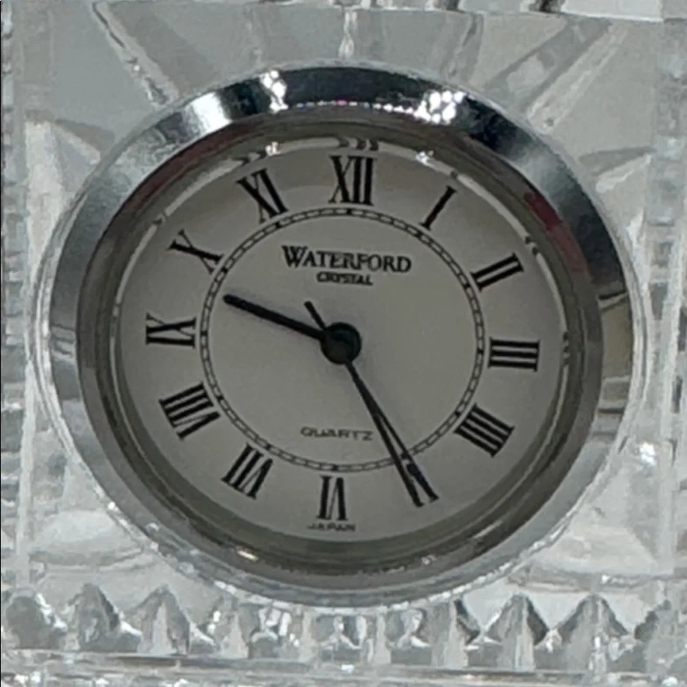 Waterford Crystal Clock with Silver Accents